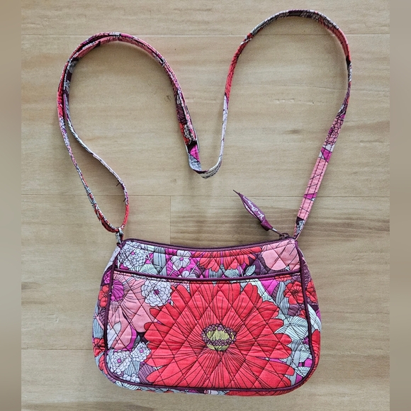 💋Final💋 Vera Bradley Little Crossbody Bag Small Purse Floral Bohemian Blooms - Picture 6 of 7